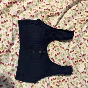 Lucky Brand Black Ribbed Bra